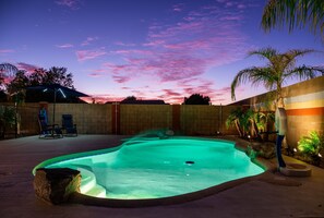 Outdoor pool, a heated pool