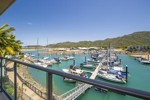 Enjoy waterfront views and access to the marina via a paved walkway.