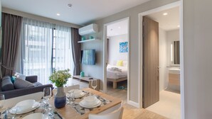Family Apartment, 2 Bedrooms | Living area | Smart TV - 2 Bedroom Apartment Near Bangtao Beach (Choeng Thale)
