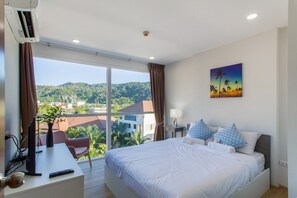 Deluxe-Apartment, 1 Schlafzimmer | 1 Schlafzimmer, Verdunkelungsvorhänge, kostenloses WLAN, Bettwäsche