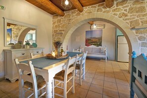 Villa (Karina) | Private kitchen | Full-size fridge, microwave, oven, stovetop