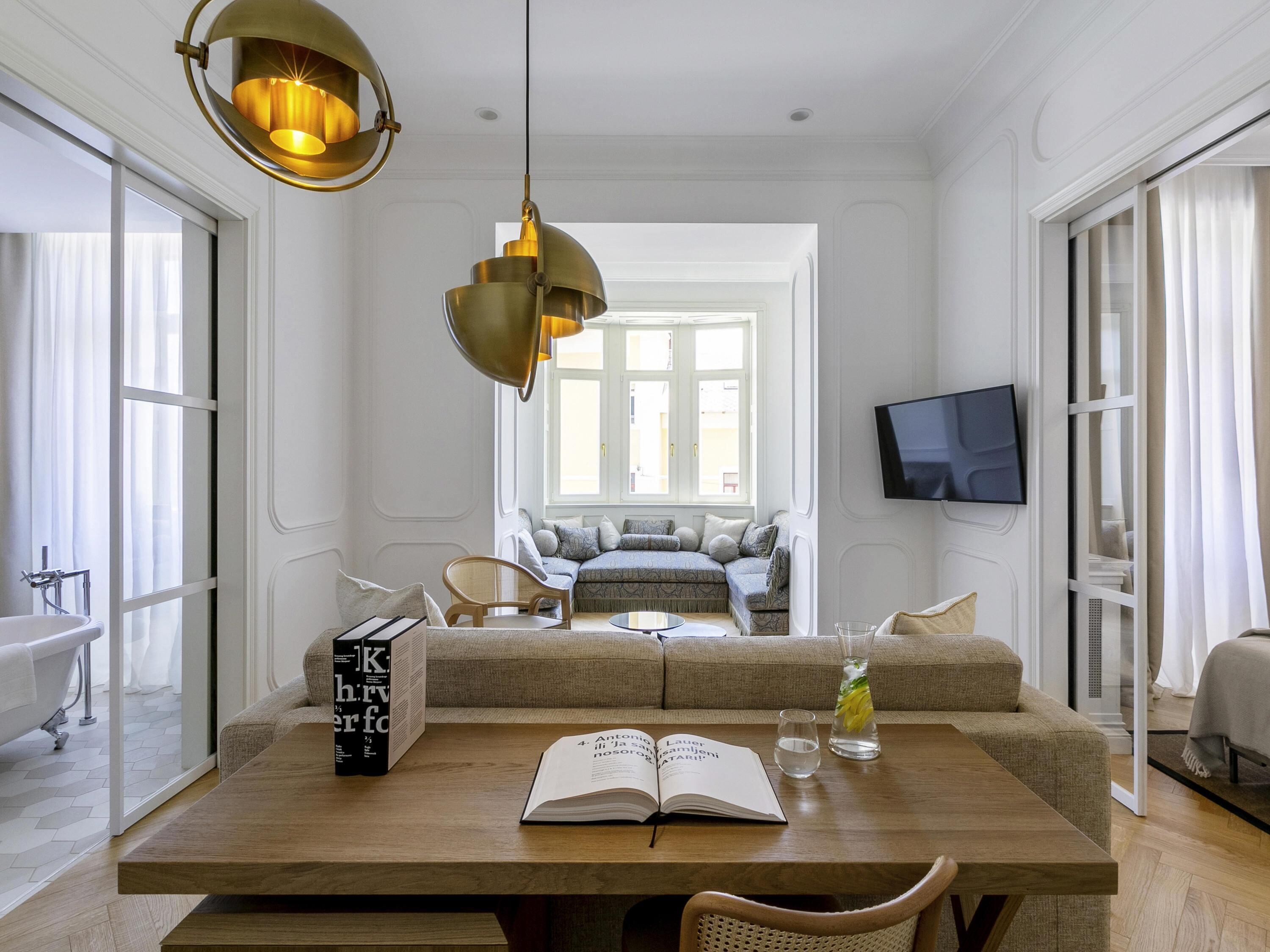 Suite, 1 lit double (Beletage) | Draps en coton égyptien, literie de qualité supérieure