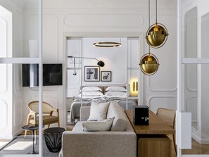 套房, 1 张双人床 (Beletage) | 埃及棉床单、高档床上用品、羽绒被、加厚床垫