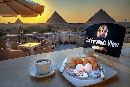 Free daily full breakfast. Tut Pyramids View Hotel