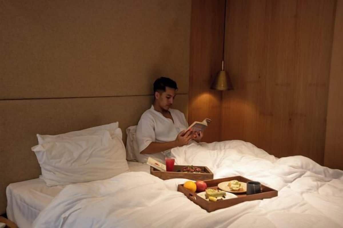 1 habitación y ropa de cama de alta calidad