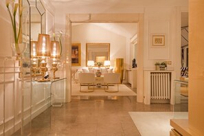 Luxury Apartment (3 Bedrooms) | Living room | Flat-screen TV