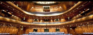 A multi-level auditorium with tiered seating and wooden paneling. - 3 Bed Quaint House Town Center (Wexford)