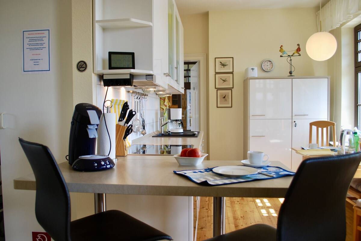 Apartment (06, incl. Cleaning and Service Fee) | Private kitchen | Coffee/tea maker, fridge, stovetop, electric kettle