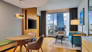 Suite, 1 Bedroom, Non Smoking | In-room safe, desk, laptop workspace, blackout drapes