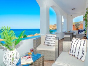 Property grounds - Sky Beachfront Villa with private pool (Prinos)