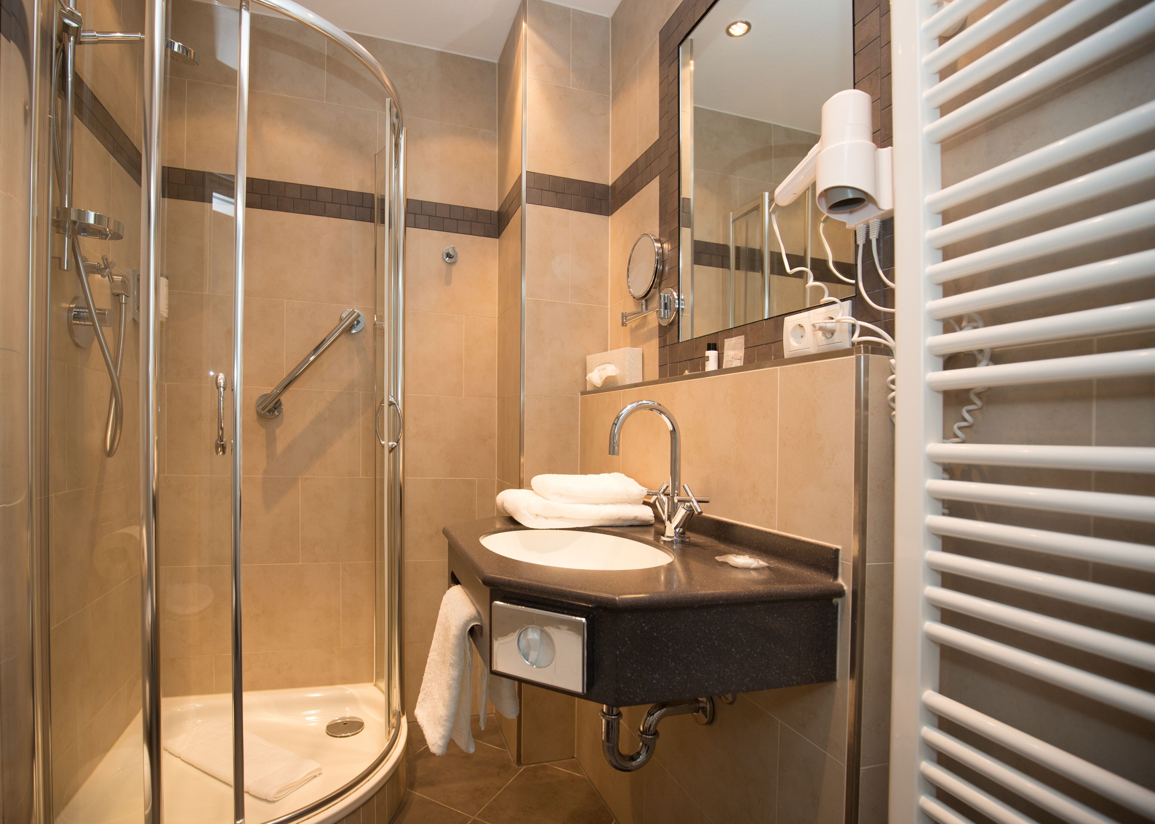 bathrobes, slippers, towels