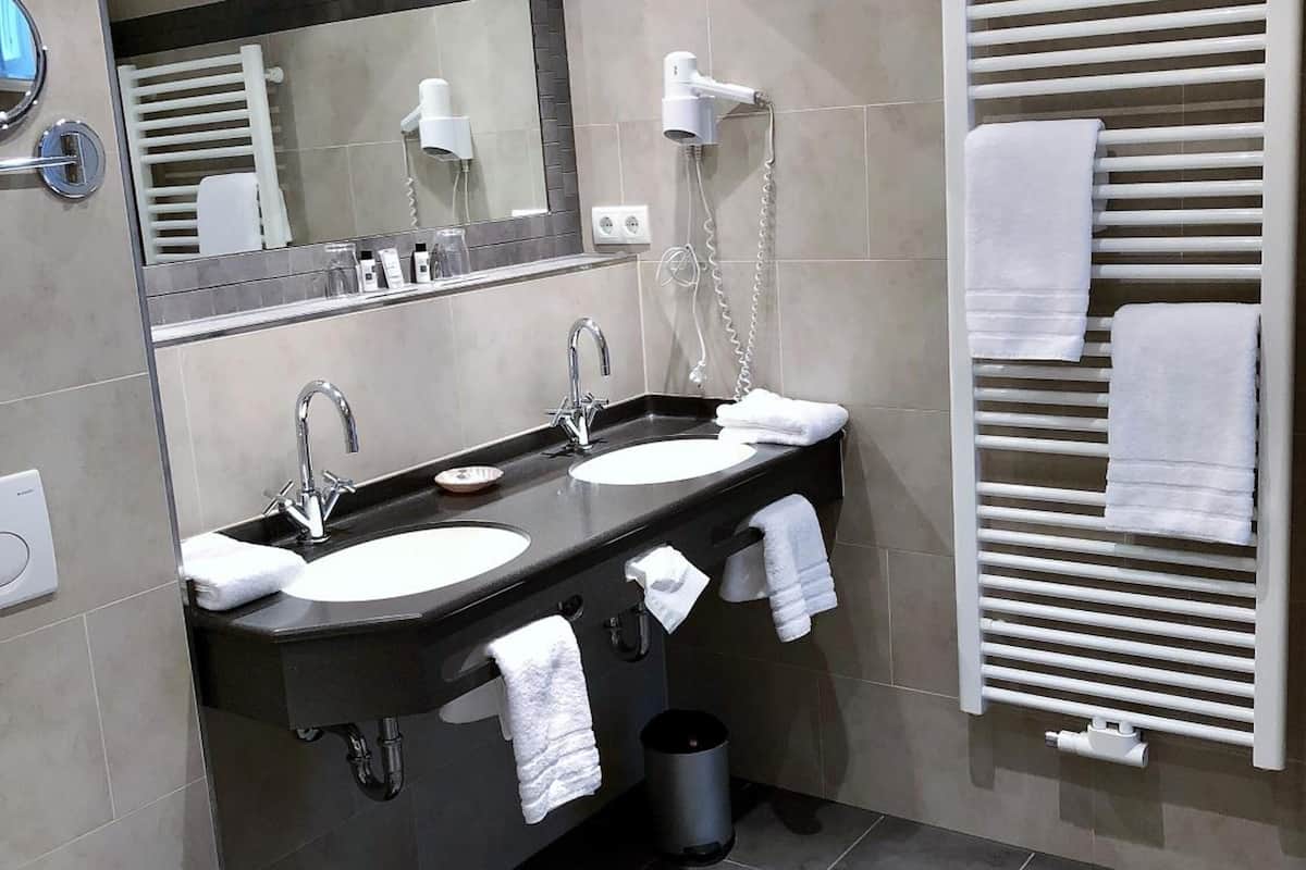 bathrobes, slippers, towels