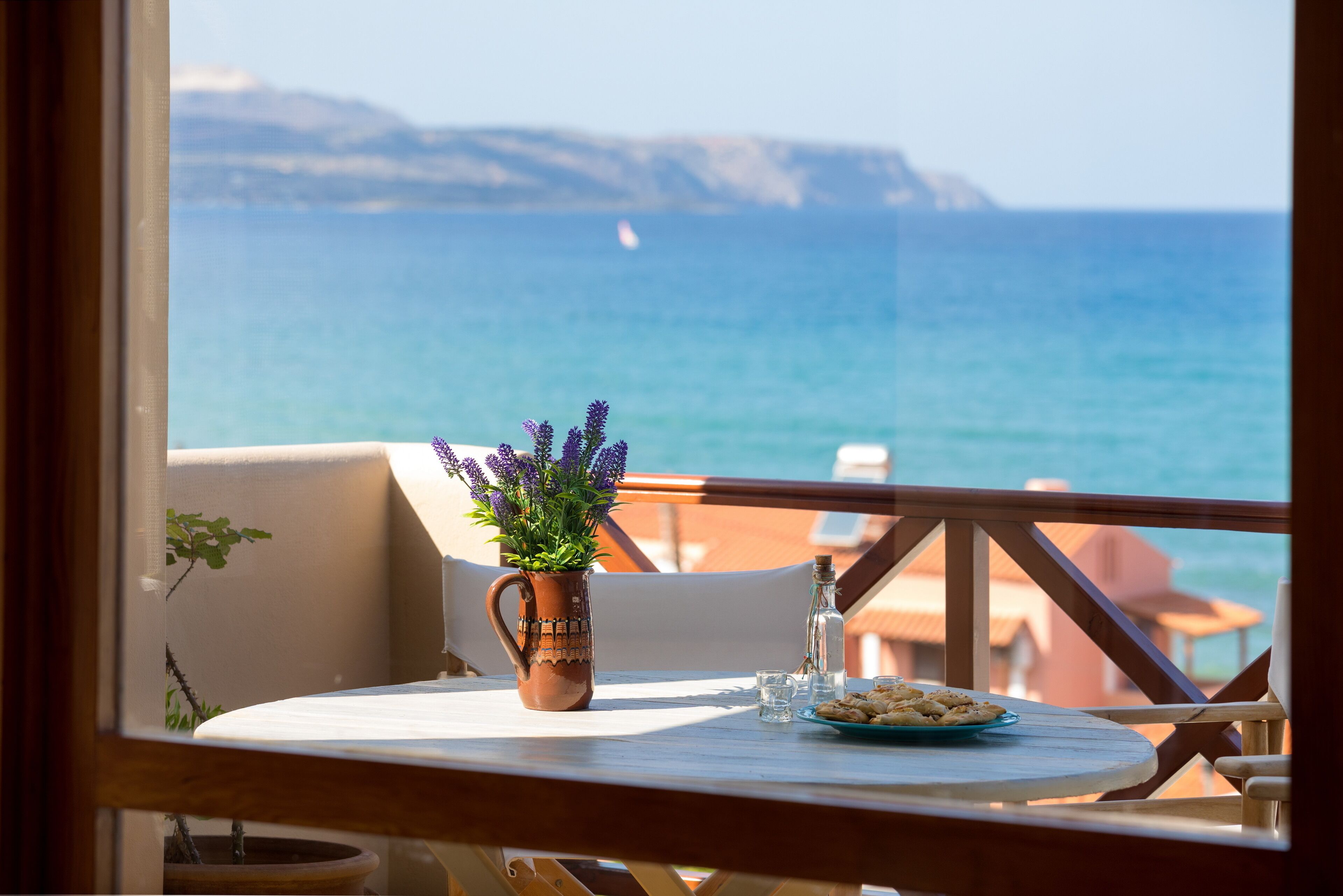 Apartment, 2 Bedrooms, Sea View (Sirokos) | Balcony view