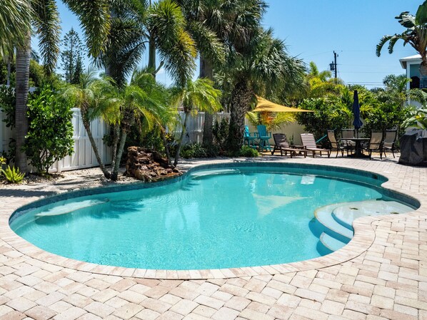A heated pool