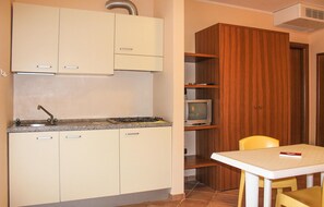 Fridge, stovetop, cookware/dishes/utensils