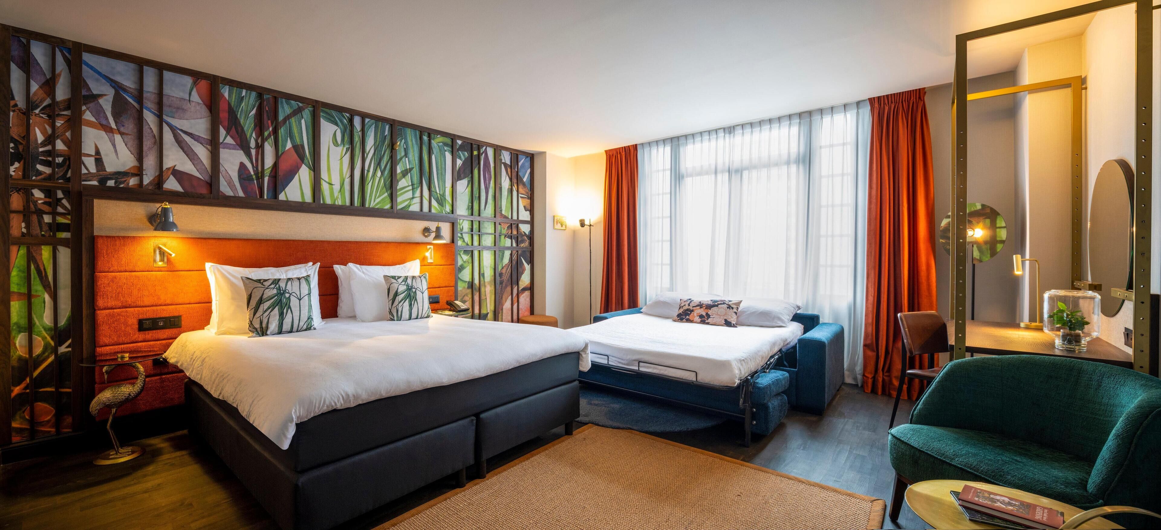 Premium bedding, minibar, in-room safe, desk