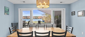 Pet friendly, waterfront, home on Lake Leelanau. Pontoon available for rent