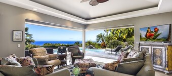 Hale Aikane: Gorgeous Oceanview Home w/Private Pool & Relaxing Garden Lanai