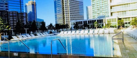 Outdoor pool, a heated pool