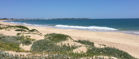 Sun-loungers, beach towels