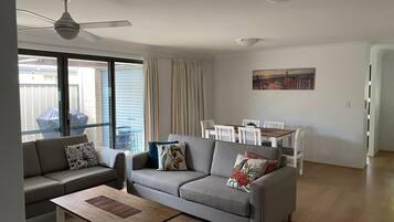 Smart TV, DVD player, books