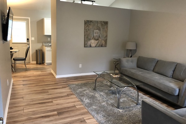 An amazing contemporary Smart Home with warm welcoming colors, with great light.