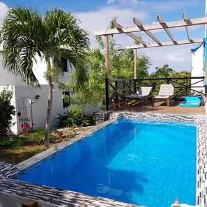 Outdoor pool - Blue Sail Villa. 2 bedroom with pool (Koolbaai)