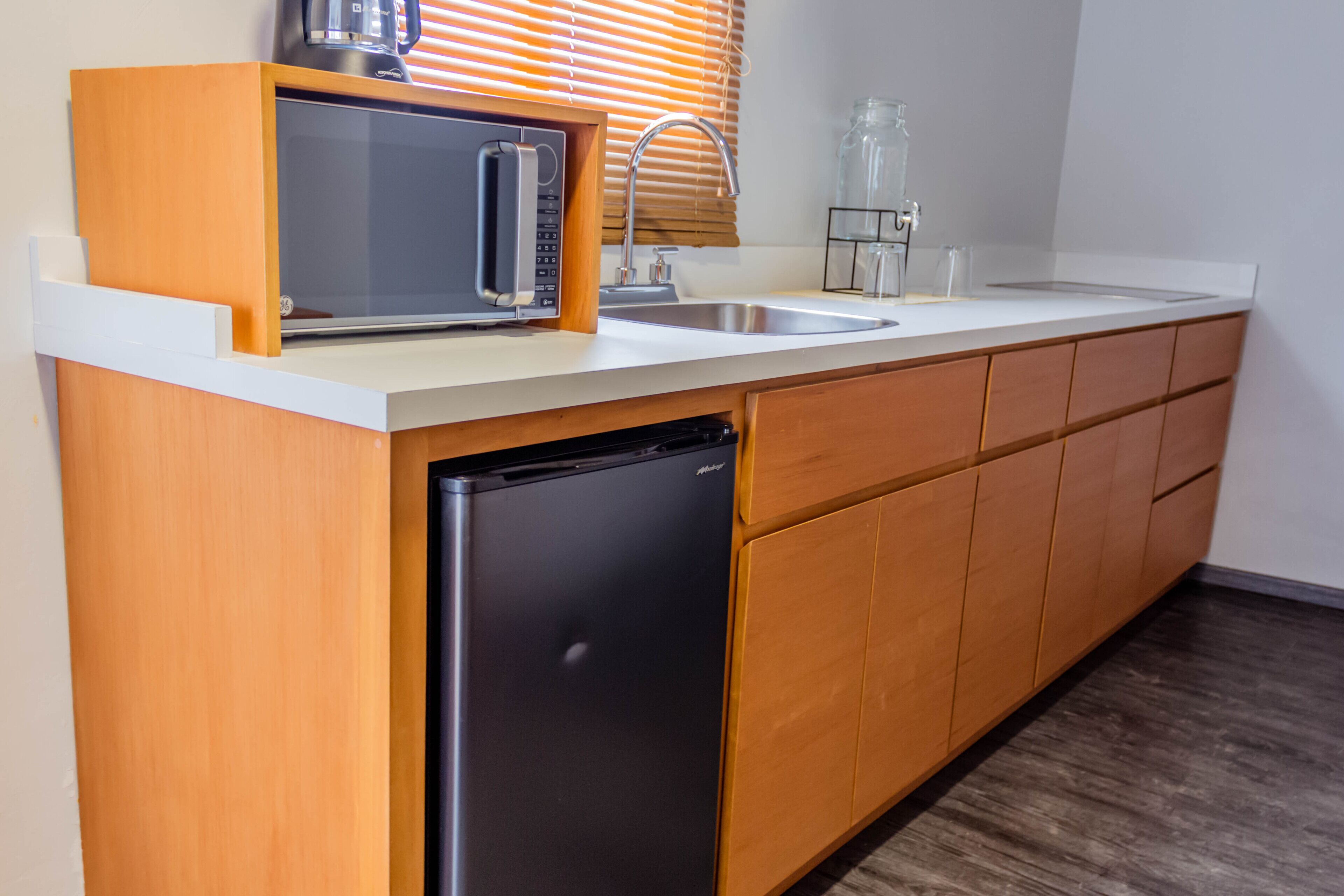 master bedroom | private kitchen | mini-fridge, microwave, stovetop, coffee/tea maker