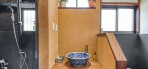 Private Vacation Home, Non smoking | Bathroom | Shower, free toiletries, hair dryer, slippers - Taishou Samurai House (Osaka)