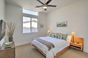 3 slaapkamers, een bureau, een laptopwerkplek