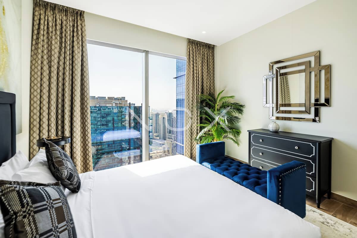 Exclusive-Apartment, 2 Schlafzimmer, Nichtraucher, Stadtblick | Individuell dekoriert, individuell eingerichtet, Babybetten