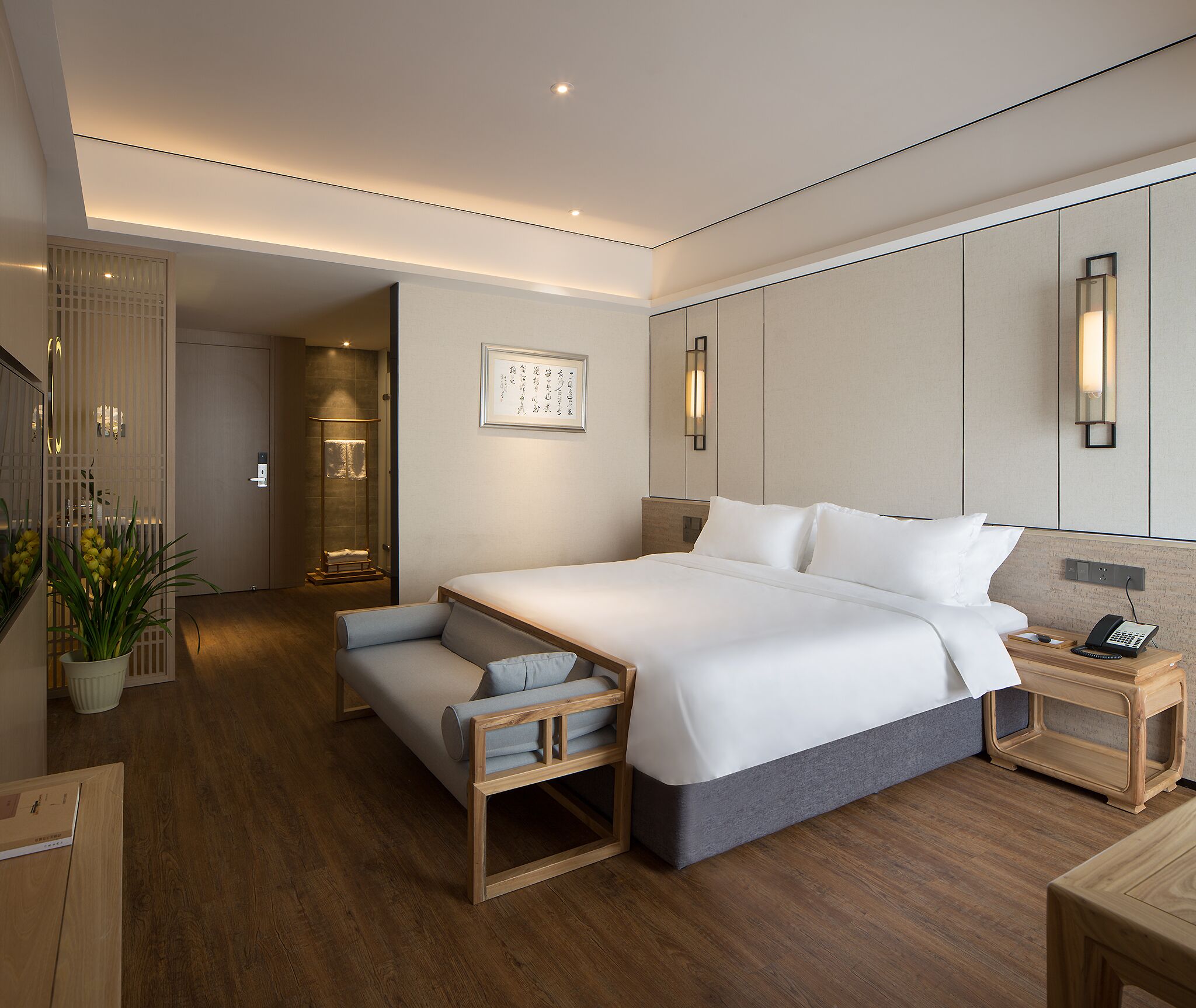 Habitación Premium doble | Escritorio, cortinas opacas, wifi gratis y ropa de cama