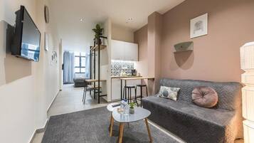 1 habitación, escritorio, cortinas blackout y sistema de insonorización