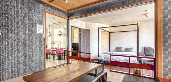 Căn hộ, không hút thuốc (4F) | Màn/rèm cản sáng, truy cập Internet không dây miễn phí, bộ trải giường