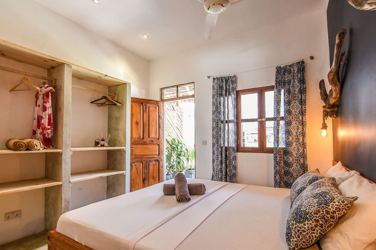 Blackout curtains, iron/ironing board (on request), free WiFi