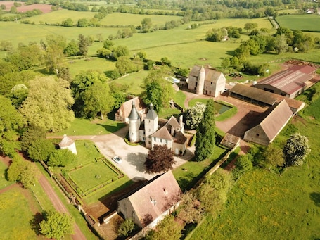 Aerial view. Chateau De Clusors