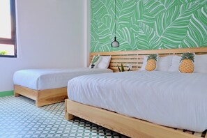 Family Apartment, 2 Bedrooms | Desk, laptop workspace, blackout curtains, iron/ironing board