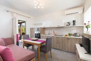 Fridge, oven, stovetop, dishwasher