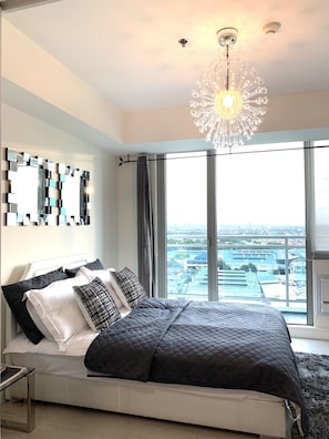 1 غرفة نوم وواي فاي وملاءات أسرّة