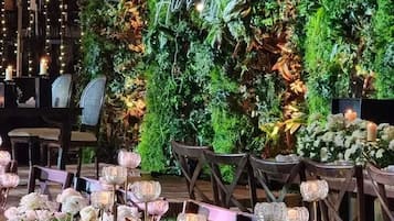 Outdoor wedding area