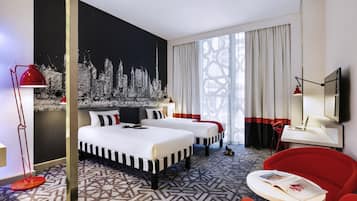 Standard Room, 2 Twin Beds with Free Airport Transfer & Shuttle to La Mer & Malls | In-room safe, individually decorated, desk, laptop workspace