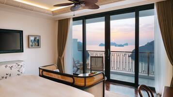 Deluxe Room, 1 King Bed, Balcony | Beach/ocean view