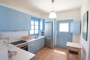 Traditional Villa, 4 Bedrooms, Private Pool, Sea View | Private kitchen | Full-size fridge, oven, stovetop, dishwasher