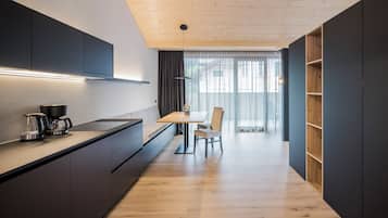 Apartment | Private kitchen | Full-size fridge, microwave, stovetop, dishwasher