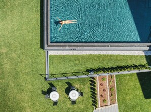 Outdoor pool, open 10:00 AM to 8:00 PM, pool umbrellas, sun loungers - Montanaris Alpine~Active~Relax (Villabassa)