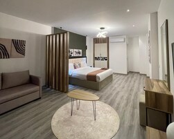 Double Room, Balcony, Pool View | Premium bedding, down comforters, pillowtop beds, in-room safe