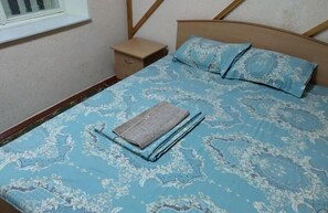 Desk, blackout curtains, soundproofing, iron/ironing board