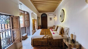 Suite, Private Bathroom, Pool View (Widad) | Premium bedding, pillowtop beds, in-room safe, blackout drapes