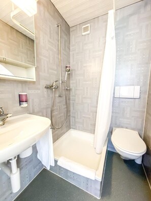 Regadera, amenidades de baño gratuitas, secadora de cabello, toallas 