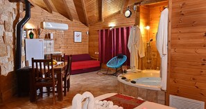Cabana | Cozinha americana privada | Geladeira, micro-ondas, chaleira elétrica